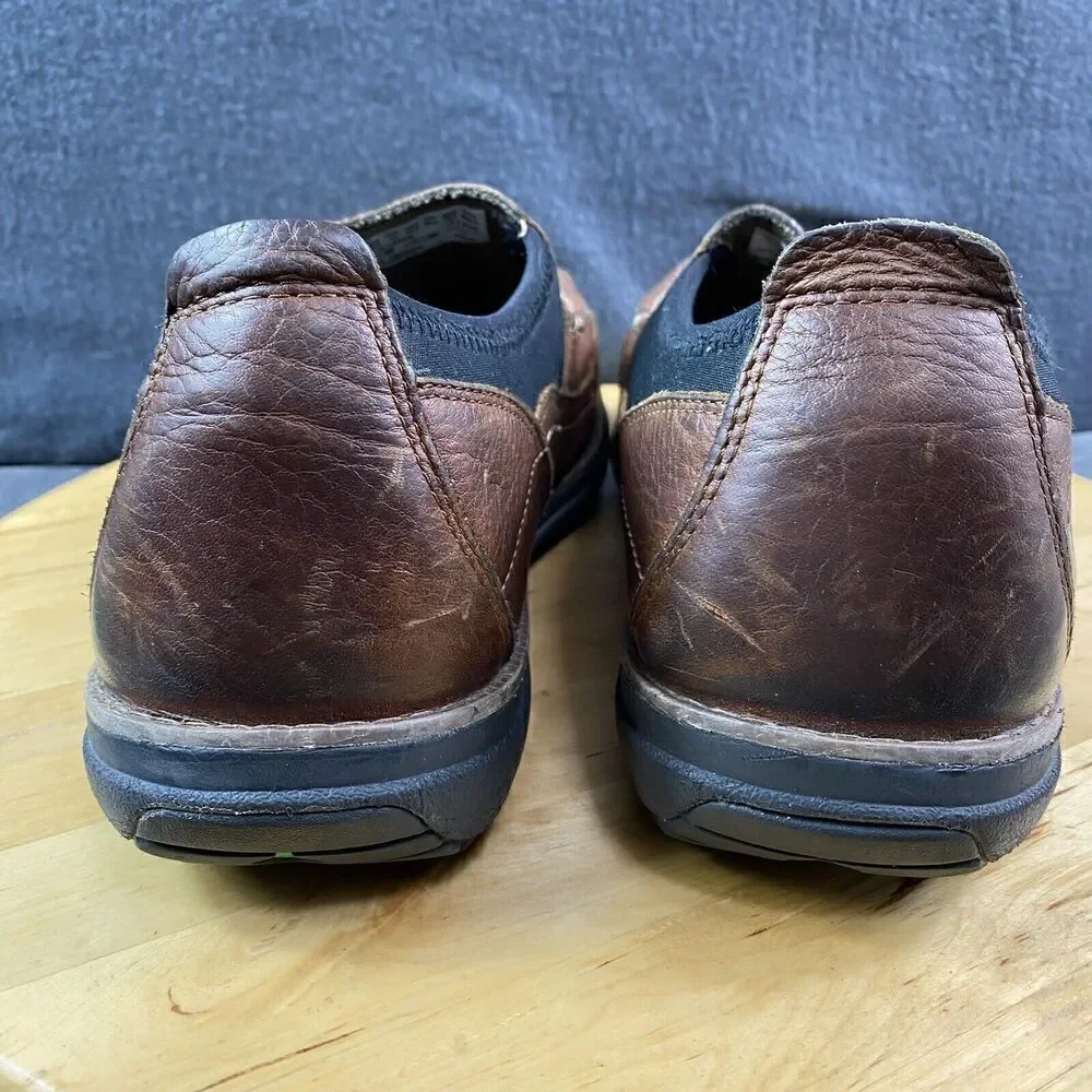 Timberland Richmont Slip On Shoes Brown Burnished Leather Mens Comfort Size 10.5